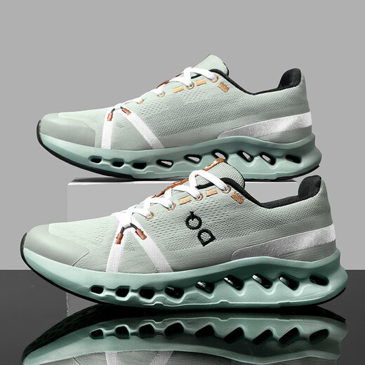 
ON NO men's shoes breathable casual shoes, cow sports jogging shoes, men's super light cushioning running shoes, gray black 9922 44