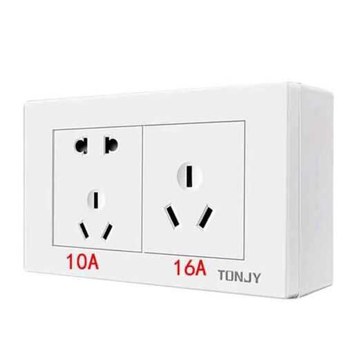 Special 146 type old-fashioned switch for air conditioning socket, surface-mounted six-hole dual 16A high-power water heater power panel, Tianji 146 type five-hole + three-hole 16A socket