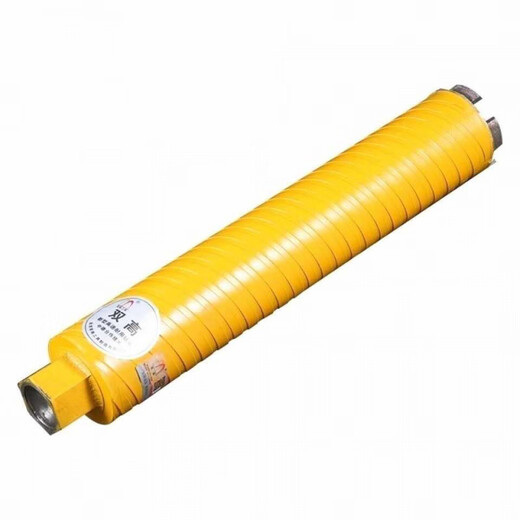 Beijing double high dry water drilling bit 63 air conditioning hole diamond thread dry and wet dual-use welding hole opener reamer drill 63*450 yellow wet and dry dual-use extended version