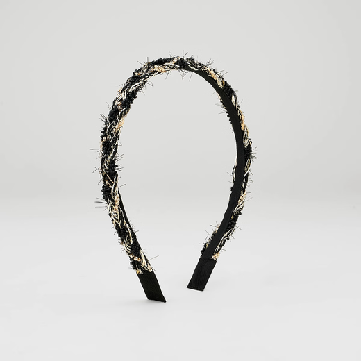 AJIDOU Offline Mall Same Style Hair Hoop Birthday Gift Simple Fashion Thin Hair Hoop for Girlfriend and Wife Retro Gold