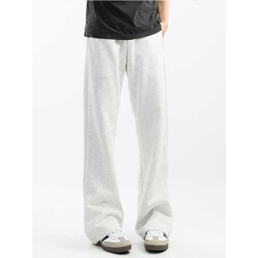 SWAMP AREA American scimitar boot-cut pants for men in autumn and winter trendy wide-leg sports and casual sweatpants KS1109 flower gray 2XL