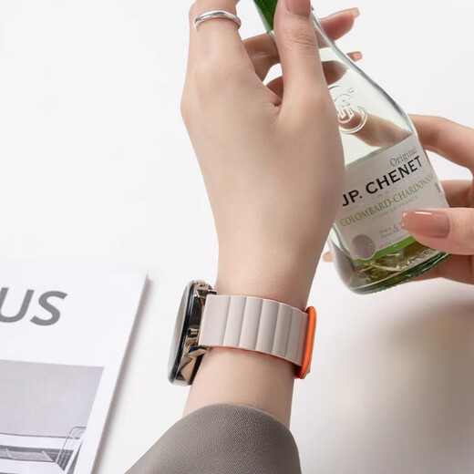 Подходит для xiaomi Watch S4 Строка S3 Гофрированное магнитное силиконовое ремешок лето S1PRO, дышащий S2 Smart Color2 Sports -замена пояс Новый продукт [1047] Черный с бордовым [22 мм] Сторонный цвет/спортивный цвет.