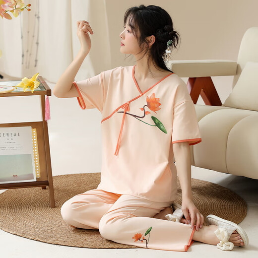 小众衣领印花设计国风元素设计舒适女士家居服睡衣YZT-9903女 YZT-9906女 L