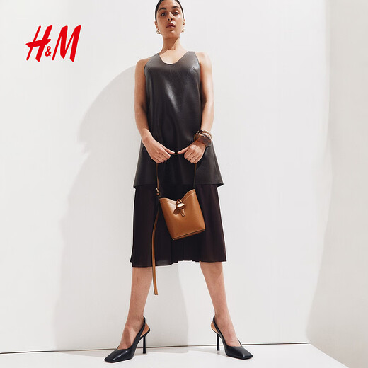 H&M2025夏季新款女士包袋时尚休闲百搭斜挎包1289654 棕色