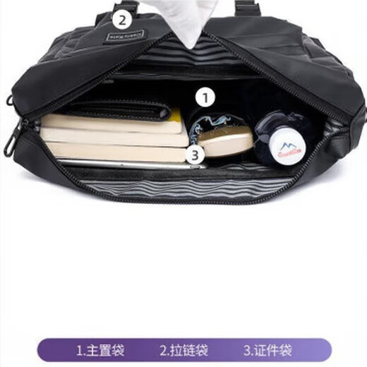 Qiaran [marca alemana] bolso cruzado moda moda de trabajo para hombres y mujeres bolso casual de gran capacidad bolso de cartero personalizado bolso de cartero negro