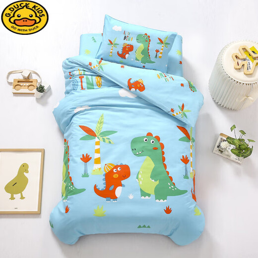 G.DUCKKIDS pure cotton children's kindergarten quilt three-piece small bedding set, nap mattress bedding six-piece kindergarten set 1 engineering vehicle 60x135cm cushion cover single piece