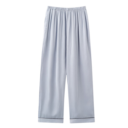 Se pueden usar un nuevo estilo de pantalones de pijama de seda de hielo y nieve para los pantalones casuales simples de verano con pantalones solteros de color sólido de gran tamaño a gran tamaño pantalones a prueba de mosquitos 02JK15904 L-