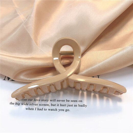 Manfuyu women's high-end hairpins on the back of the head, plastic buns for women's hair, shark clips, hair accessories, coffee color (11cm)