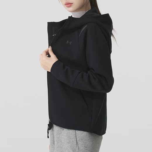 Under Armour Offizielle Frauenkleidung 2025 Sommer Neue Sportswear Outdoor-Kapuze-Jacke atmungsaktuelle lockere bequeme Strickjacke 1379842-001 L