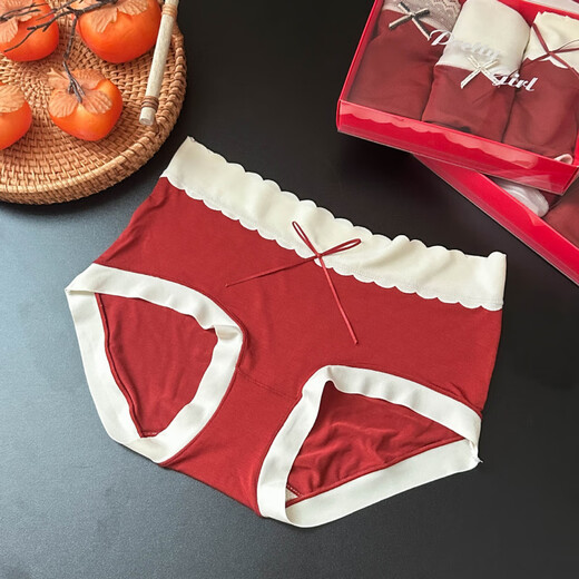 ZIPJBX Neue Geschenkbox Dragon Red Natal Unterwäsche Frauen Schüler Geschenkbox Set Cotton Slips 9905-rot m eins Größe [80-120jin [Jin gleich 0,5 kg]]