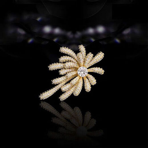 Exquisite brilliant fireworks brooch women's suit corsage brooch accessories cardigan coat temperament decoration Firework beads A105