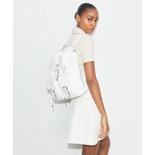 Tory Burch neutral und vielseitig Virginia großer Kapazität Mode Casual Rucksack White One Size