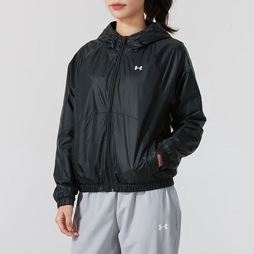 
Under Armour Rival Sport Windbreak Summer New Sports Jacket Loose Running Outdoor Casual Jacket Women 100% Polyester/Black XL (175/92A)