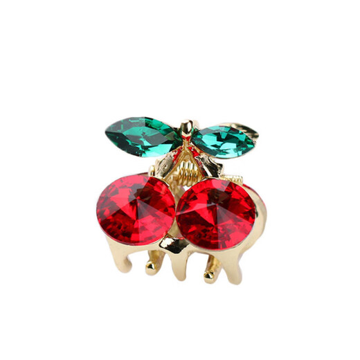 Nuevo estilo coreano de la mujer linda crystal rojo cherry internet celebridad pequeña clip clip clip bang clip de pelo de la frente de la frente de la frente