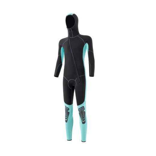 Nitescuba hooded wetsuit for men 3/5/7MM warm winter swimsuit, cold-proof wet surfing suit, snorkeling one-piece wetsuit for women, 3MM plastic puller S (height 150-160CM, weight 45-52KG)