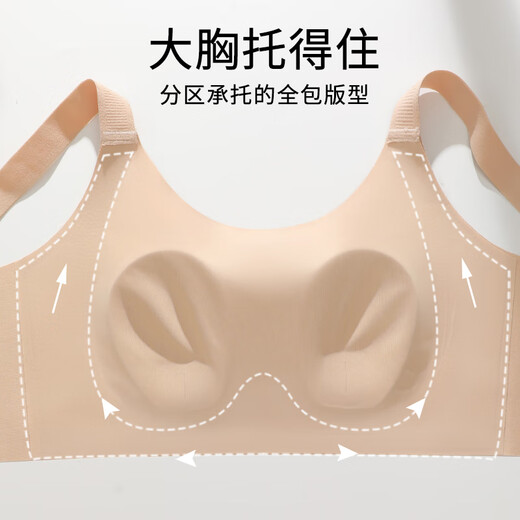 
Urban Beauty Liquid Foundation Underwear for Women with Large Boobs Small without Strips, Rabbit Ear Cup Bra With Breasts Top Supports to Protect Sagging Bra