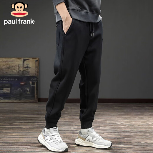 Big Mouth Monkey (paul frank) casual pants men's autumn leggings pants men's trendy sweatpants men's pants harem pants long pants sweatpants black XL