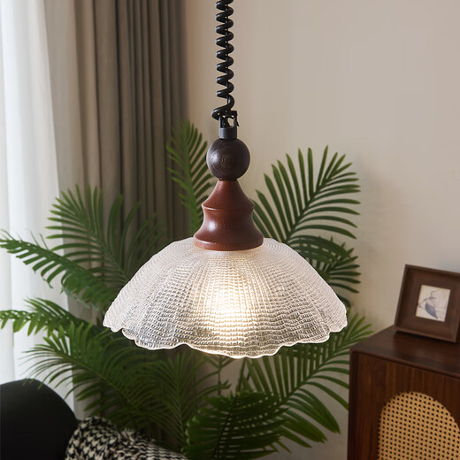 
Dingyin French cream style bedroom bedside chandelier retro creative atmosphere restaurant bar lamp middle age wasaki light fixture [9227] lifting style-three colors change light