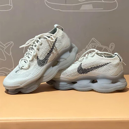 Nike running shoes men's shoes summer Air Max Scorpion full-palm air cushion height-enhancing light casual sneakers FQ2694-001/white gray 43 (275mm)