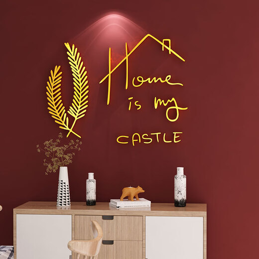 
Acrylic 3d stereo TV background sticker self-adhesive bedroom room mural layout dining table wall decoration 13969 separate decorative light 1.4m small