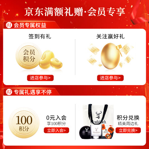 格兰菲迪（GLENFIDDICH）核心系列15年 苏格兰单一麦芽威士忌 洋酒礼盒700ml