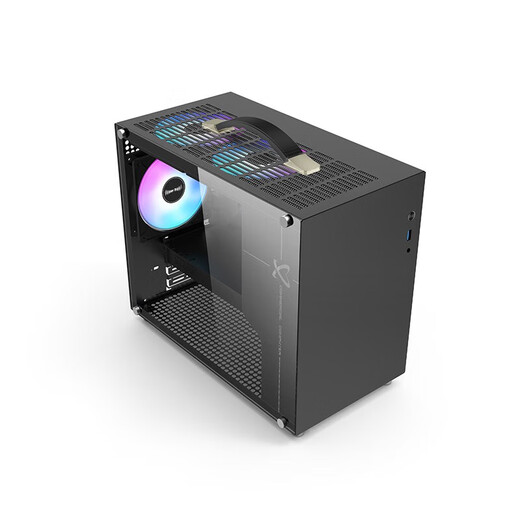 MAXSUN AMD R5 5600X/9600X/RTX5060/RX7650GRE mini host ITX complete machine portable DIY computer assembly machine desktop mini office desktop six 5600X+5060 8G+16G+1TB black/white optional