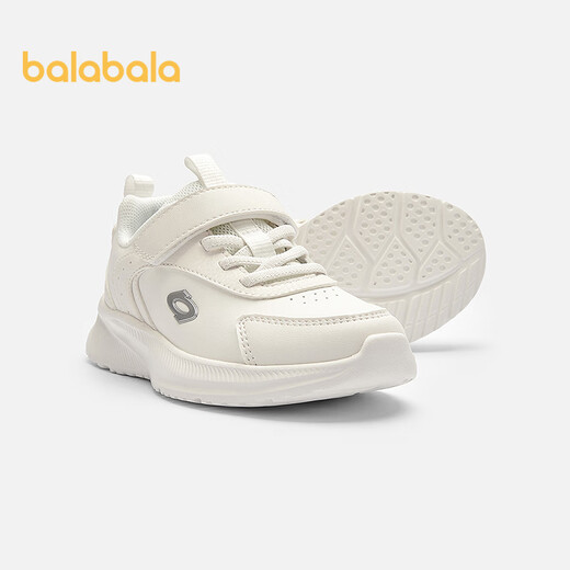 Balabala children's shoes children's sports shoes boys and girls running shoes light and breathable 2025 new autumn and winter shoes campus white shoes
