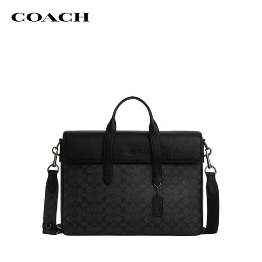 COACH brand direct supply men's SULLIVAN large shoulder crossbody bag charcoal black CZ402