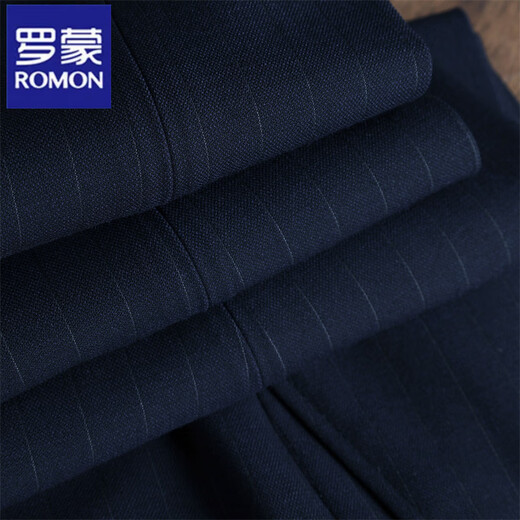 Romon (Romon) Blue двухбортный костюм мужской формальная одежда British Fashion Wedding Best Suit Business Casual Suit.
