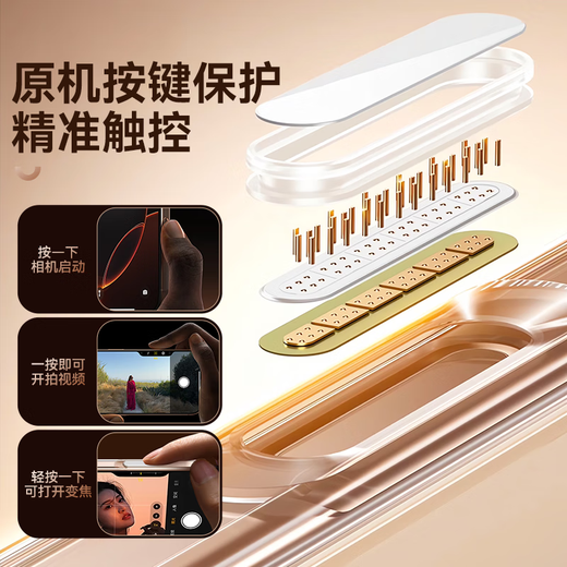 Suoying [boutons de la caméra AI | Bracket rotatif] Applicable à Apple iPhone 16 Promax Case Pleft Magsafe transparent transparent complet