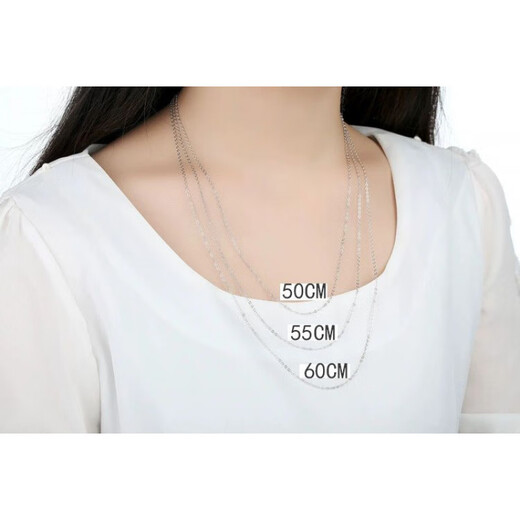 Chili British gold necklace without pendant single chain women's clavicle chain single naked chain with chain lengthened sweater fashion design 0-word chain M