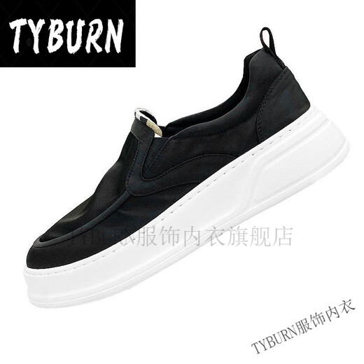 Tyburn Yibo Yuntian Herrenschuhe im Sommer Neue Stil der Herren weicher einziger trendiger Brettschuhe modische und vielseitige Sportarten lässige Schuhe schwarz [1105] 39