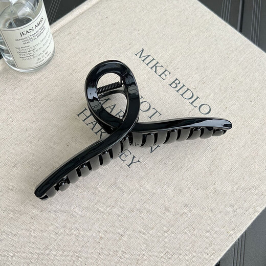 Manfuyu women's high-end hairpins on the back of the head, plastic buns for women's hair, shark clips, hair accessories, coffee color (11cm)