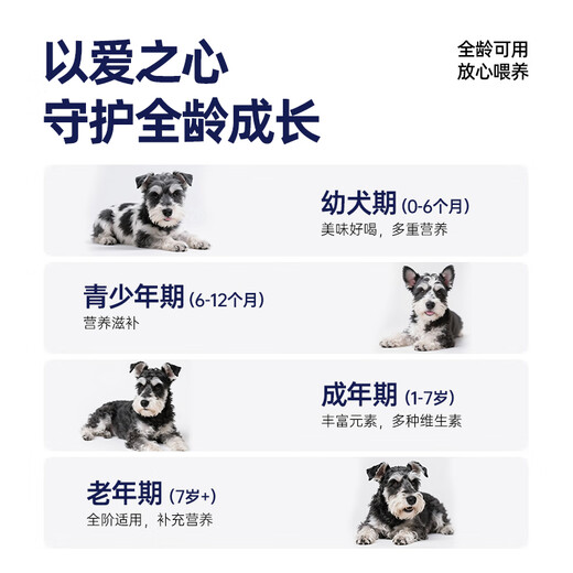 Wami Schnauzer special goat milk powder for puppies, adult dogs, puppies, lactation and pregnancy pet milk powder nutritional supplement 2 cans of Schnauzer goat milk powder