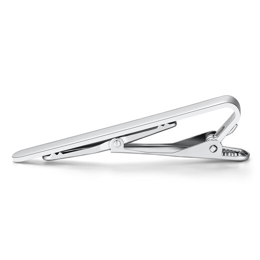 Men's formal wear silver tie clip fashionable simple Korean version metal collar clip business professional security tie clip black Z1032
