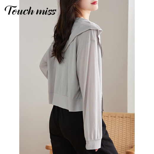 
Tachimis TOUCH MISS short ice silk sunscreen clothes for women in summer new small 2025 new breathable sunscreen clothes thin coat white L 105-120Jin [Jin equals 0.5 kg]