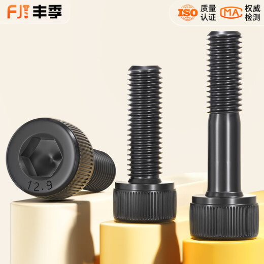 Fengji grade 12.9 fine thread hexagon socket screws and bolts MM6M8M10M12M14M16M20*0.75*1*1.25*1.5 M27*1.5*90 full thread - 1 piece