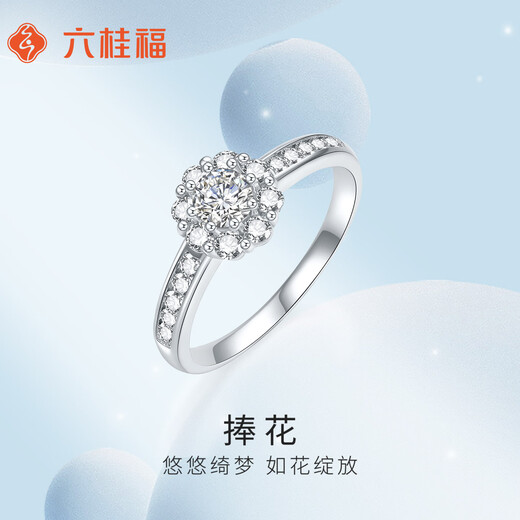 Liuguifu Jewelry Platinum Ring for Women Pt950 Platinum Inlaid with Zirconia Proposal Engagement Birthday Gift 11 Rings + Certificate + Rose Gift Box