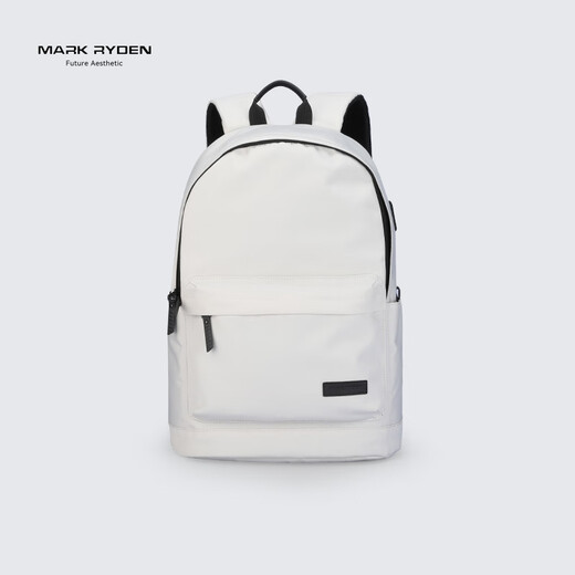 马可·莱登（MARK RYDEN）休闲双肩背包轻便学生书包15.6英寸电脑包旅行包男女款 象牙白