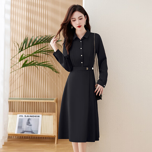 Lism Light Luxury International High Ded Robes de marque haut de gamme 2025 Été Nouvelle chemise Couleur solide taille minceur de brique en brique M [90-110jin [Jin est égal à 0,5 kg]]]