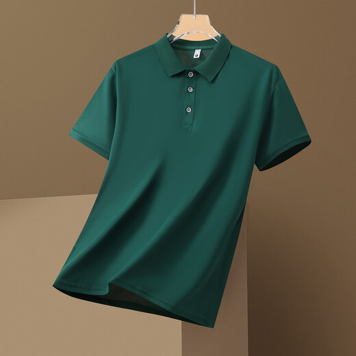 
Jewish POLO neck short-sleeved T-shirt men's summer sports running trend casual thin T-shirt breathable quick-drying top HEPG-JS-677 Sky Blue (single-piece) 4XL