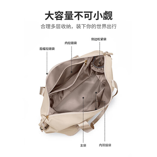 POLO travel bag men's expandable travel storage bag fitness bag short-distance lightweight handbag women's portable luggage bag
