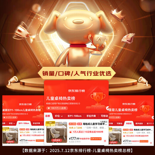 海旭成儿童学习桌中小学生书桌家用写字桌可升降写字台课桌电脑桌