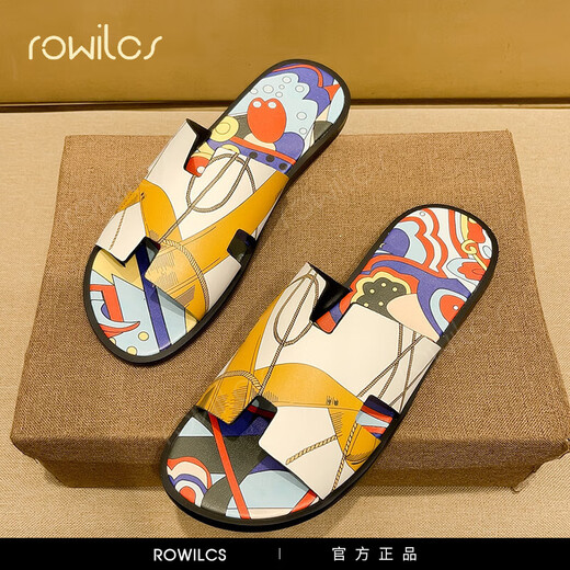 Rowilcs Brand Slippers de graffiti de alta graffiti de moda