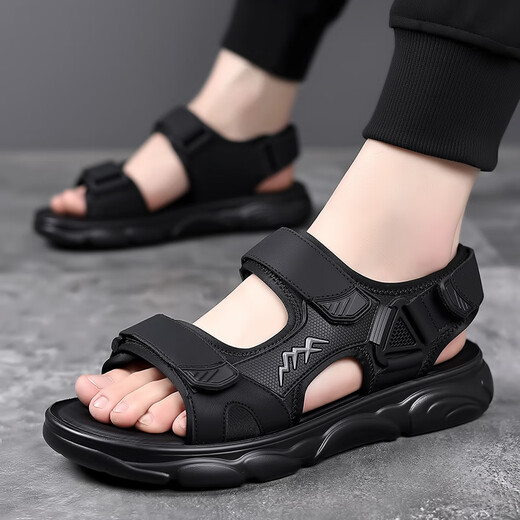 RankDavey Light Luxury High-Ald Brand Sandals for Men 2025 Summer New Fashion Trend Sports and Casual Beach Zapatos para hombres para hombres HHS9230 Verde 43 _Tallar de cuero Estandardo Tamaño