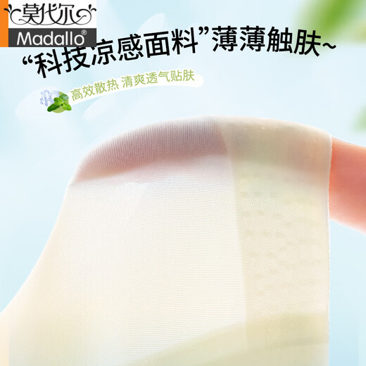 Modal summer breathable hole cup underwear for women thin markless small breasts gathered in summer ice silk cool thin shoulder strap bra milky white + blue S