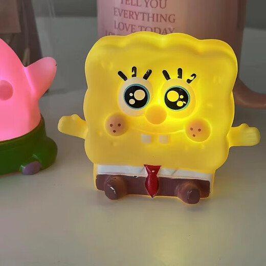 Crayon Shin-chan Night Lamp Luminous Artifact Baby Feeding Lamp Desktop Bedside Ornament Children's Creative Gift Children's Day Gift SpongeBob SquarePants Lamp
