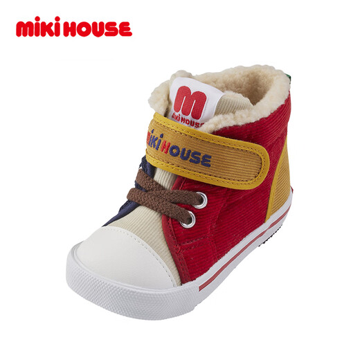 MIKIHOUSE Japanese-made winter cotton shoes corduroy warm plus velvet baby shoes boys and girls toddler shoes multi-color