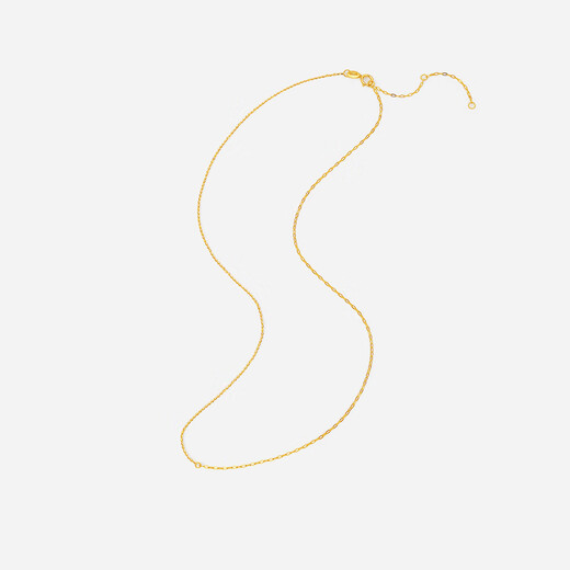 Saturday Fortune 18K gold necklace women's O-shaped chain plain chain simple, fashionable and versatile gift for girlfriends holiday gift necklace (40+5cm adjustable)