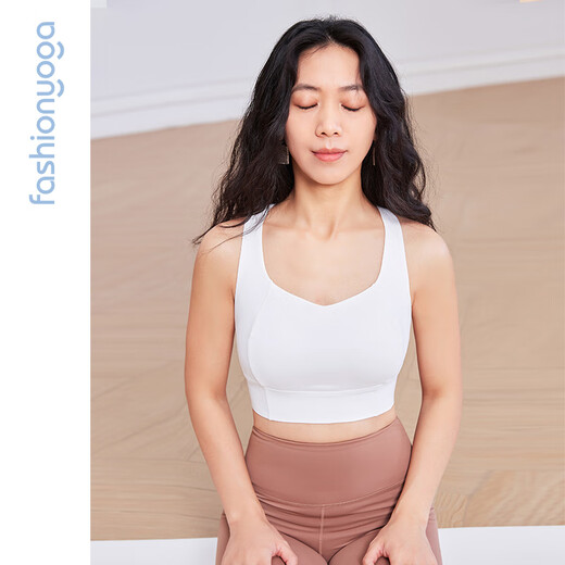 Common sage yoga elegant cross beautiful back one cup BRA zero sense sports fitness breathable underwear women's top FY14110 Yunduobai M
